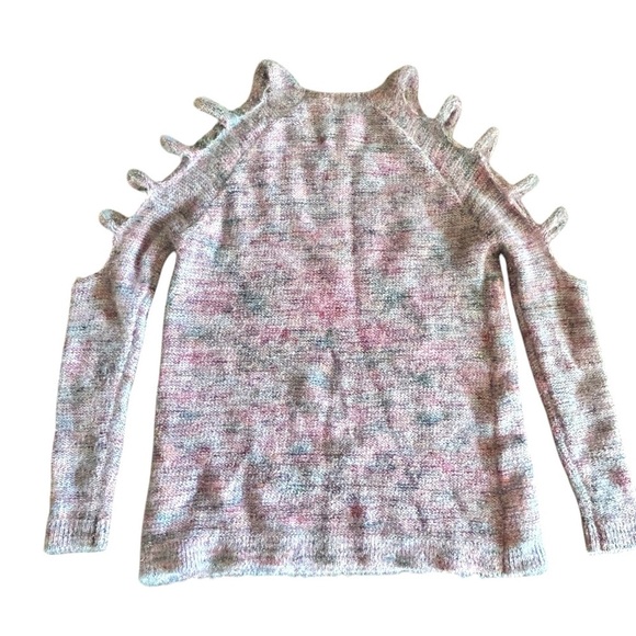 Banjara Strappy Sleeve Light Spring Summer Sweater Marled Strappy Blush Pink Top - Picture 8 of 11